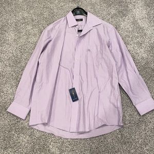 NWT club room purple men’s button down dress shirt 16 32-33